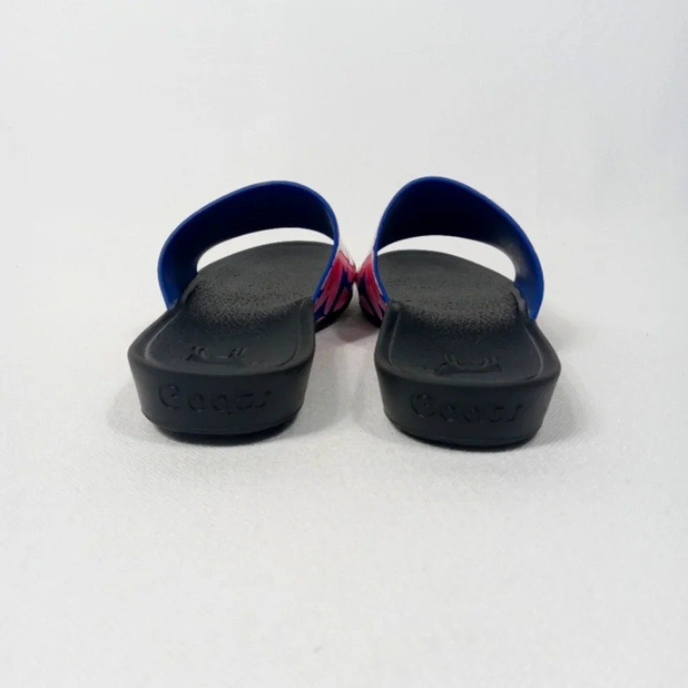 GOAT Colorful Kids Sandal Slides Blue Pink Green Floral Size 4